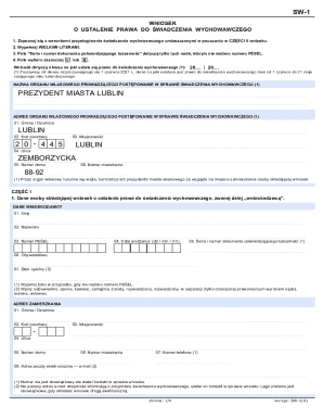 SW-1 Childcare Benefit Application