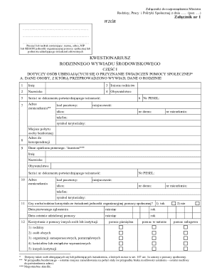 Polish Social Assistance Family Environmental Interview Form