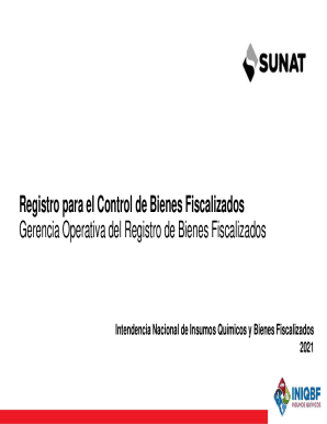 Registro para el Control de Bienes Fiscalizados