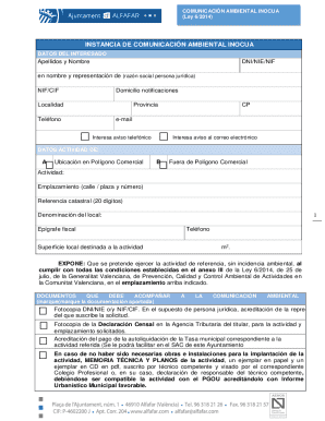 Valencian Environmental Communication Form