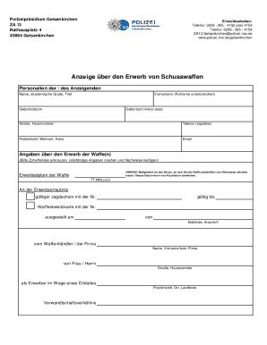 German Firearm Acquisition Notice