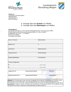 German Firearm Acquisition Notice