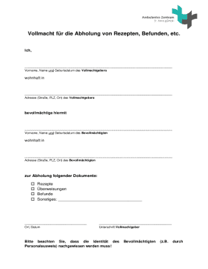 German Medical Power of Attorney