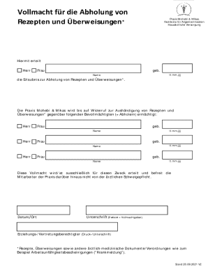 Medical Power of Attorney for Prescription Pickup