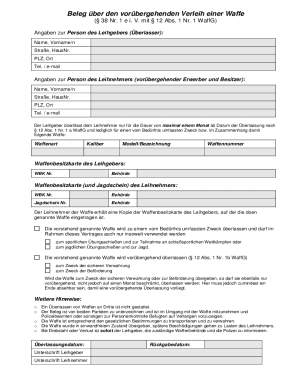 German Weapon Loan Agreement