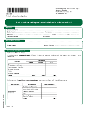Pension Fund Reallocation Form