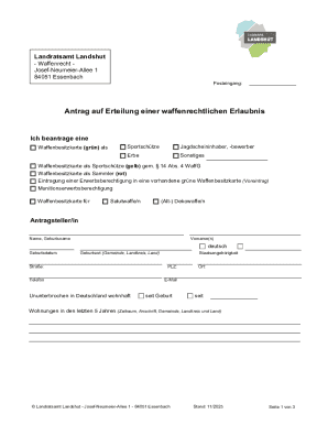 German Firearm License Application