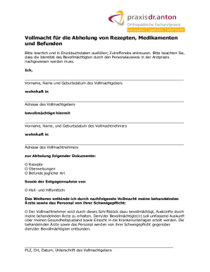 German Medical Power of Attorney