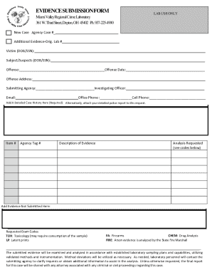 Evidence Submission Form