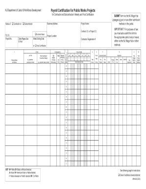 NJ Payroll Certification for Public Works