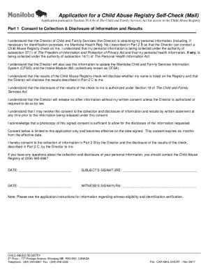 Child Abuse Registry Self-Check Application