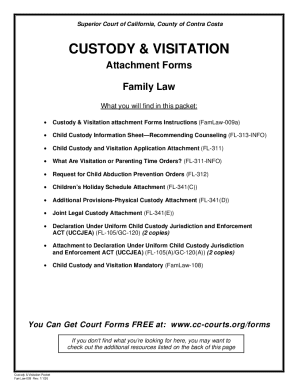 California Child Custody and Visitation Forms