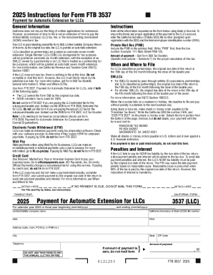 California Form FTB 3537