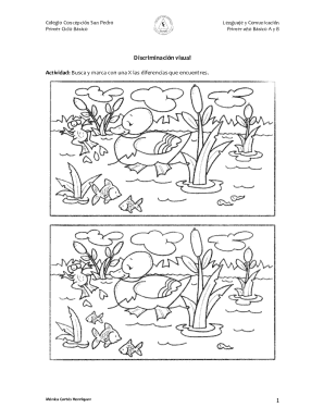 Visual Discrimination Activity Worksheet