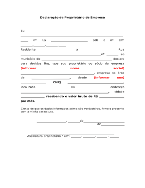 Company Owner Declaration