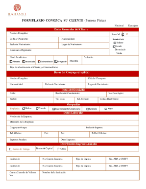 Conoce Tu Cliente Form