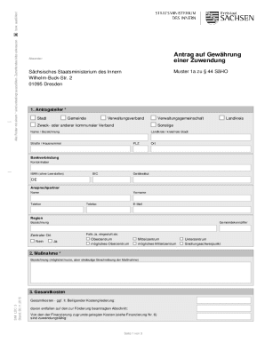 Sachsen Grant Application Form