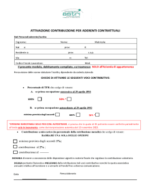 Italian Employee Contribution Activation Form