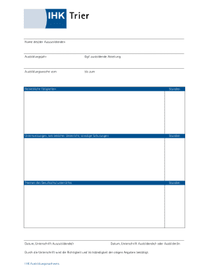 IHK Ausbildungsnachweis