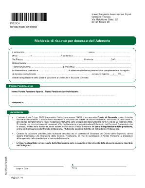 Pension Withdrawal Request for Deceased Member