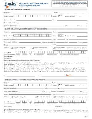 Fondo Pensione Fon.Te. Request Form