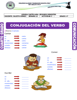 Spanish Verb Conjugation Worksheet