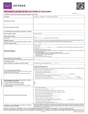 European Consumer Credit Information Form
