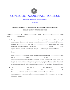 Italian Legal Professional Appointment Agreement