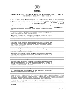 Colombia Electoral Complaint Form