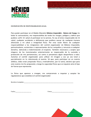 Legal Exoneration Form