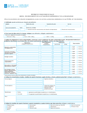 Health Condition Report for Dependency Recognition