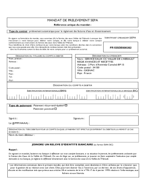 SEPA Direct Debit Mandate