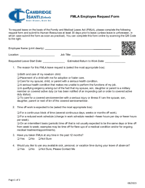 FMLA Employee Request Form