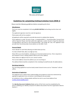 Vetting Invitation Form NVB 1