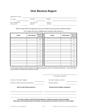 Unit Election Forms
