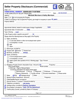 Seller Property Disclosure (Commercial) 2025