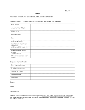 Formulier Registratie Gegevens Buitenlandse Paspoorten