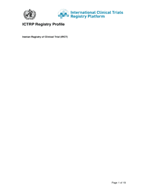 Iranian Clinical Trial Registry Application