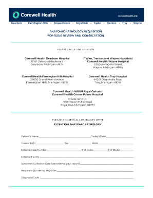 Anatomic Pathology Requisition Form