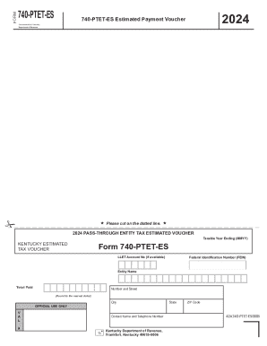 Kentucky 2024 Pass-Through Entity Tax Estimated Voucher