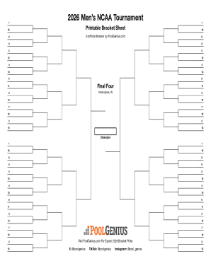 2026 NCAA Tournament Bracket Sheet