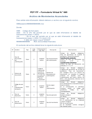 Formulario Virtual N.° 695
