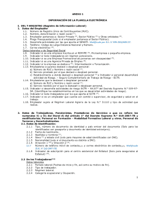 Peru Labor Registration Form