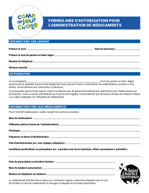 Medication Authorization Form