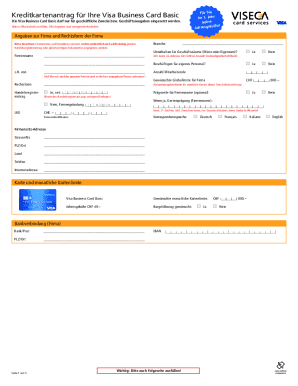 Visa Business Card Basic Application