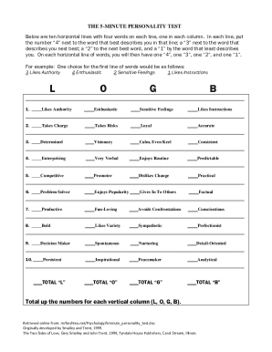 5-Minute Personality Test