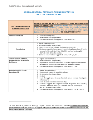 Italian Antimafia Verification Form