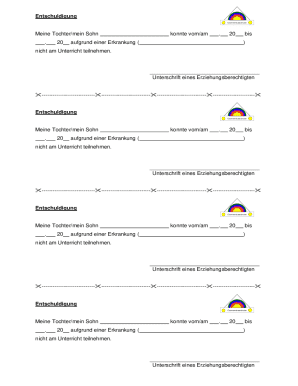 School Absence Excuse Note