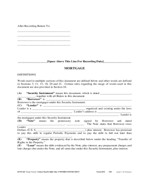 Hawaii Mortgage Security Instrument