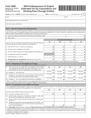 Virginia Form 500C 2024